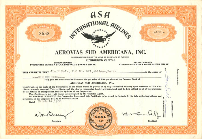 Aerovias Sud Americana, Inc.